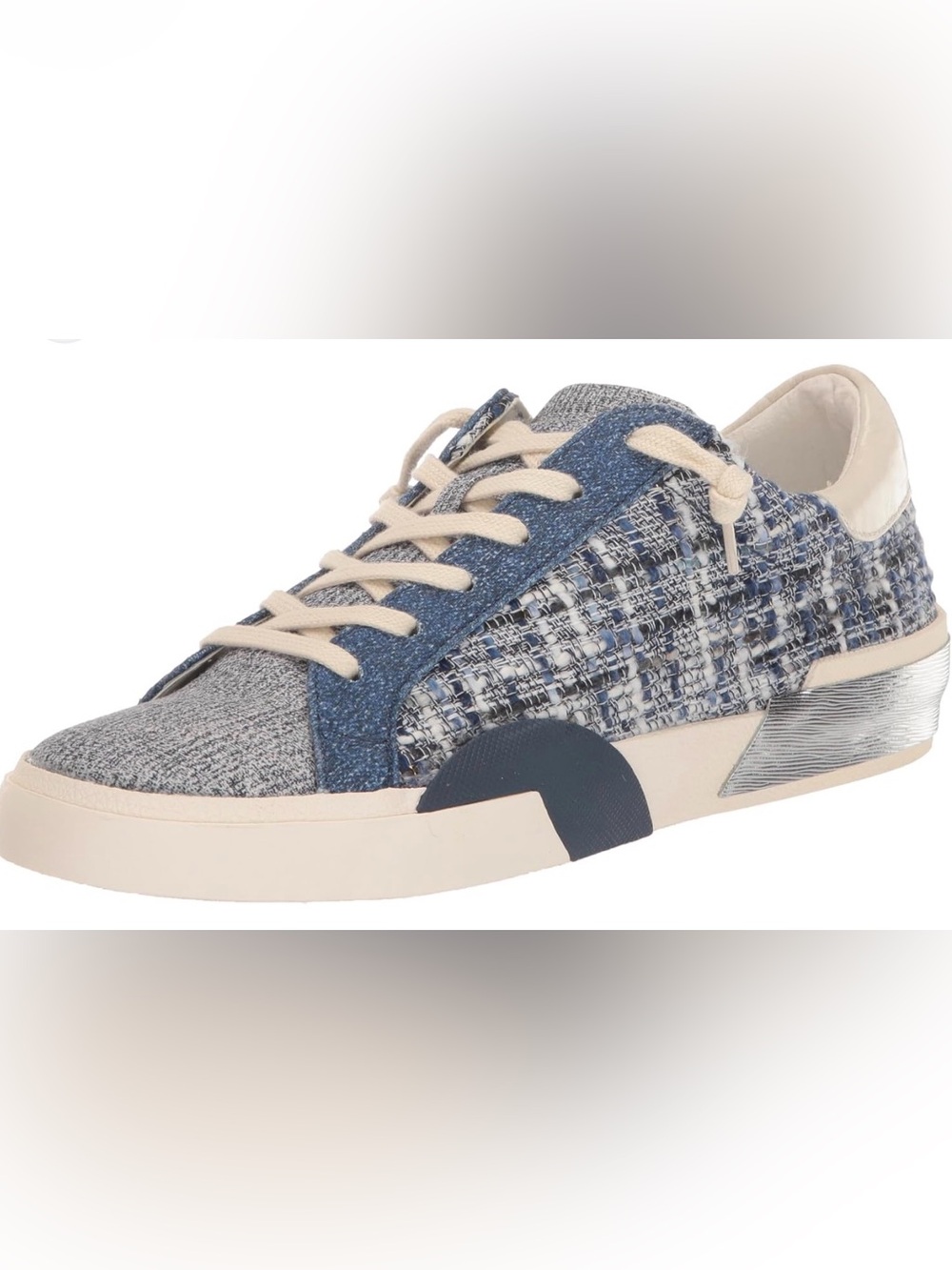 Dolce Vita Zina Blue Tweed Denim Sneakers Size 6
